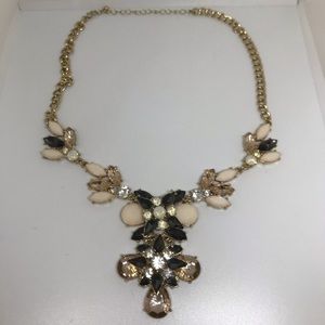 Crystal floral necklace